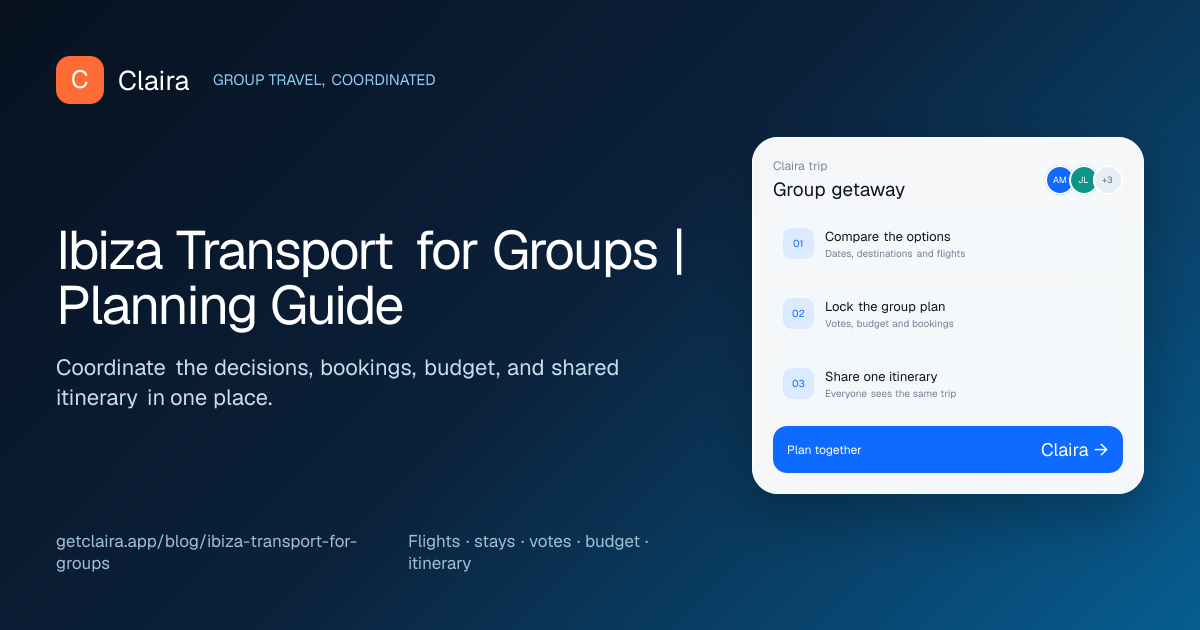 Ibiza Transport for Groups: Taxis, Transfers, Villas & Nightlife Logistics Claira guide preview