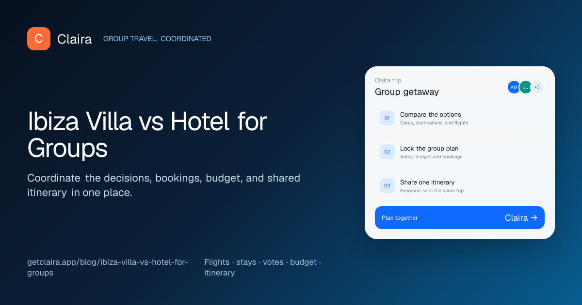 Ibiza Villa vs Hotel for Groups: Which Is Better? Claira guide preview