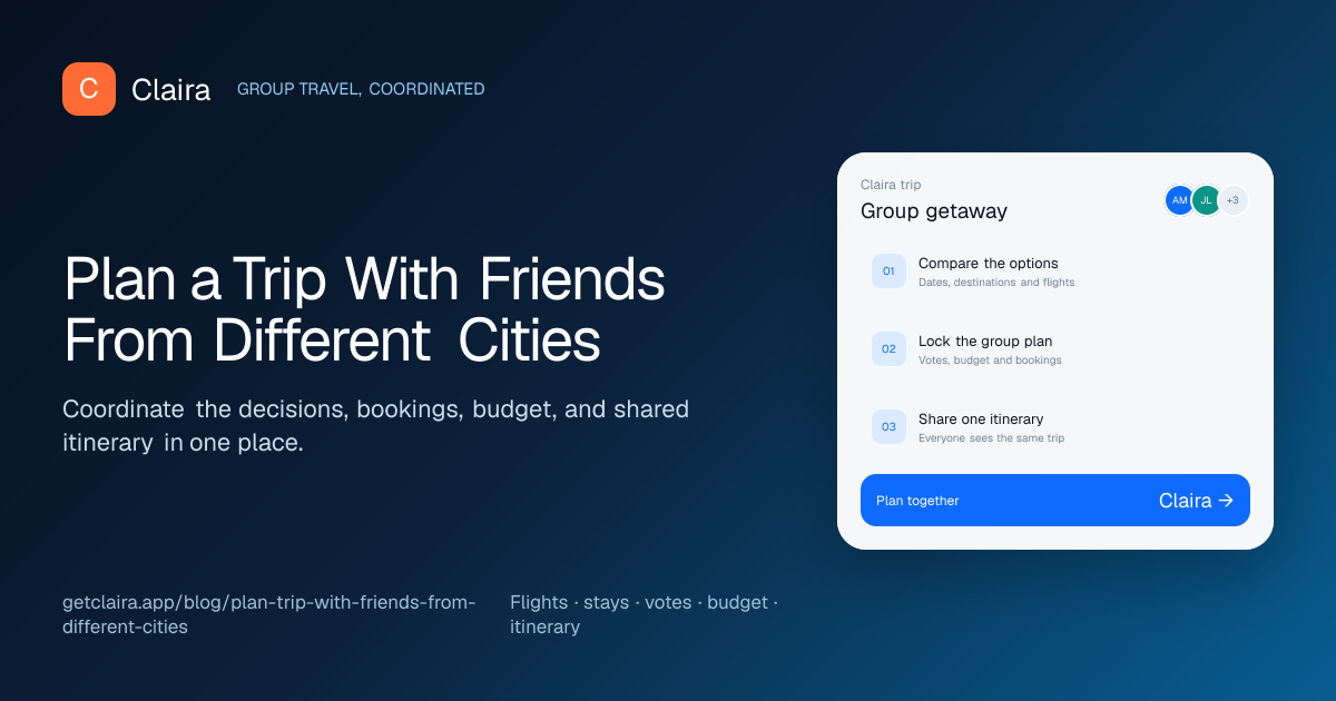 How to Plan a Trip With Friends From Different Cities Claira guide preview